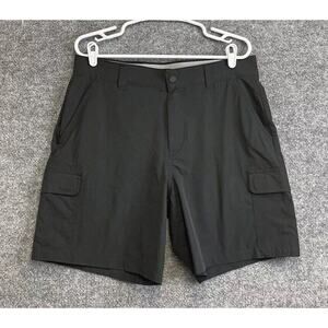 ORVIS Men's Sz 34 Black Cargo Shorts Microfiber Stretch Comfort 9" Ins